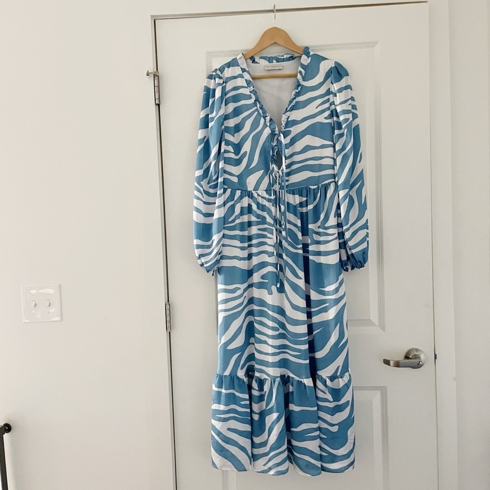 Never Fully Dressed Zebra Print Midi Dress - Picture 3 of 7